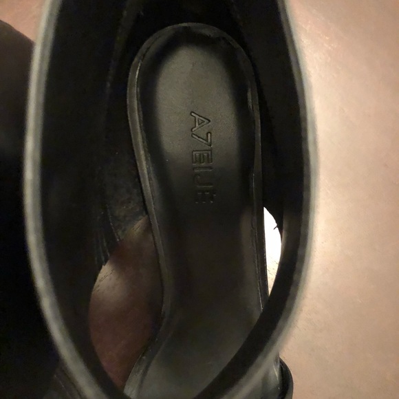 ⬇️ $275 NWOB! A7EIJE Black Leather Sandals - Picture 6 of 7